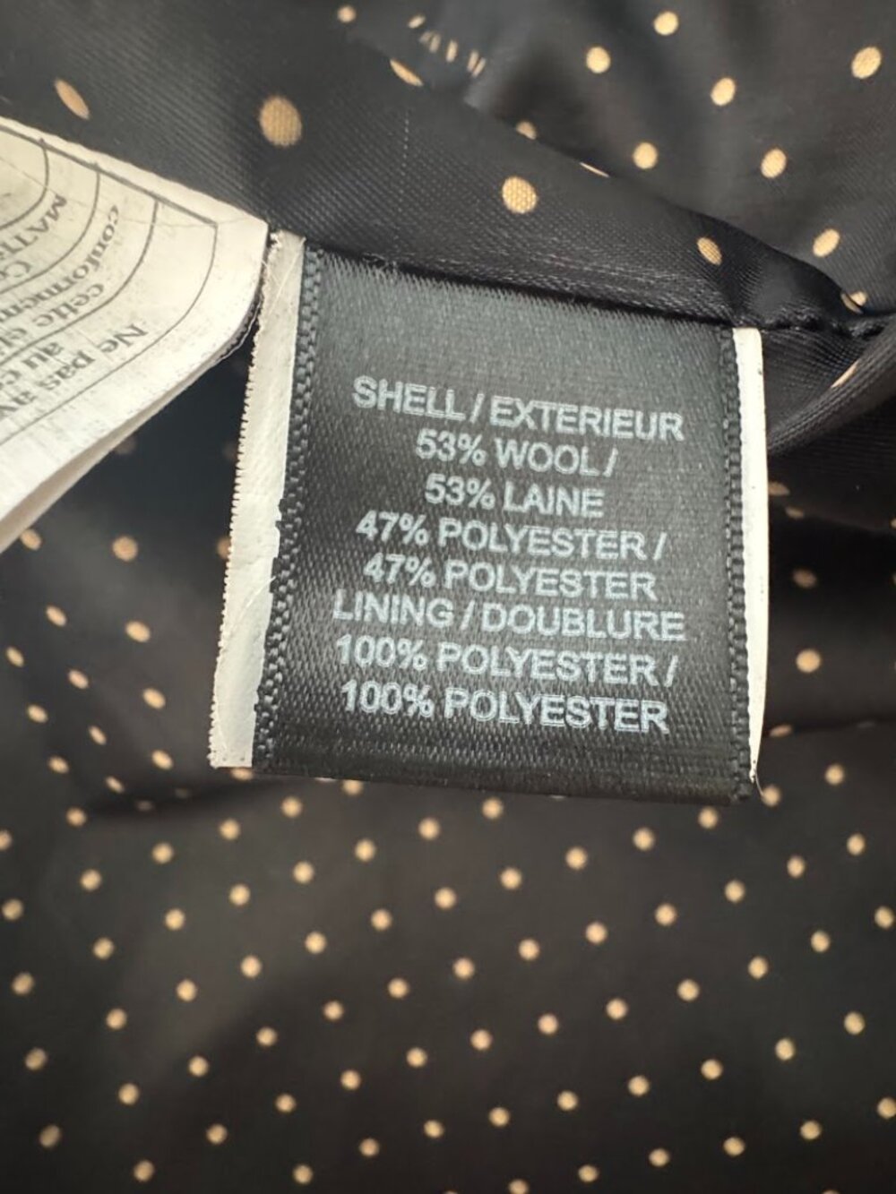 Sam Edelman Wool Blend Coat Black Notch Collar Classic Minimalist Size 12 - Picture 9 of 9